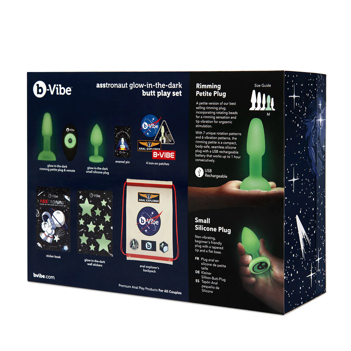 b-Vibe ASStronaut Glow-In-The-Dark Butt Play Set - Image 8