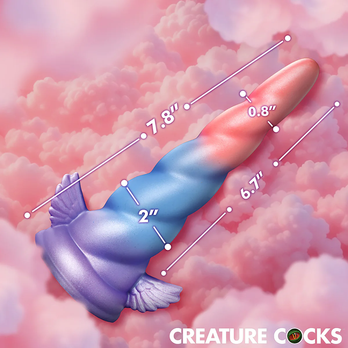 Creature Cocks Deluxe Dream Rider Vibrating Unicorn Silicone Dildo - Image 3
