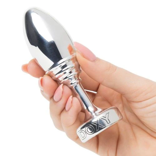 Doxy Ribbed Aluminum Butt Plug - Image 4