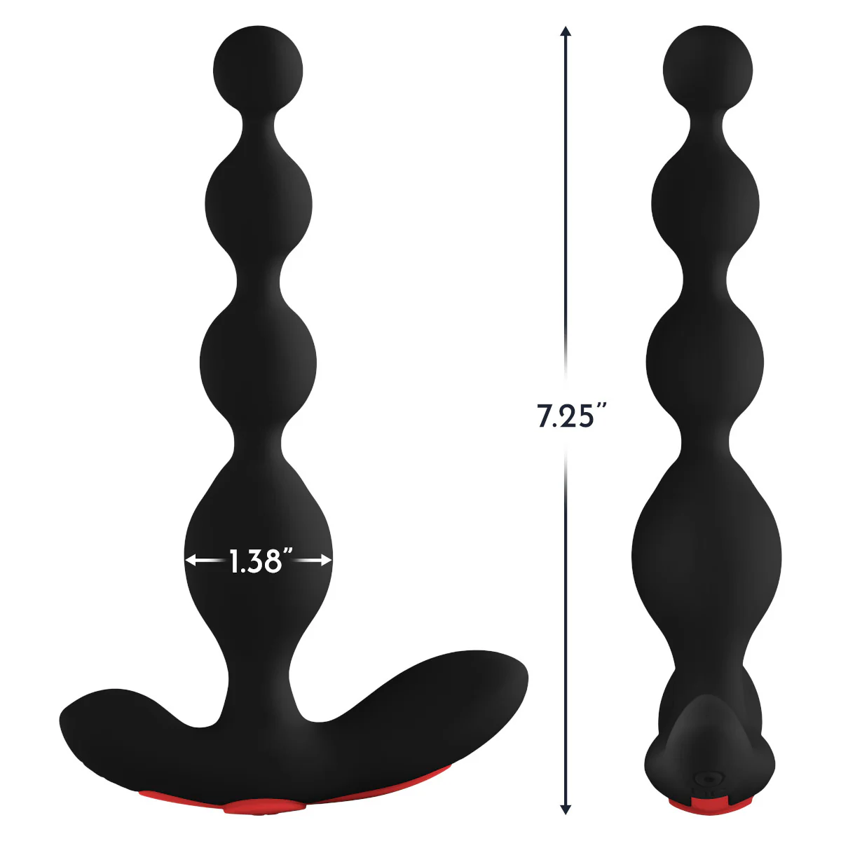 Forto Vibrating Silicone Anal Beads - Image 4