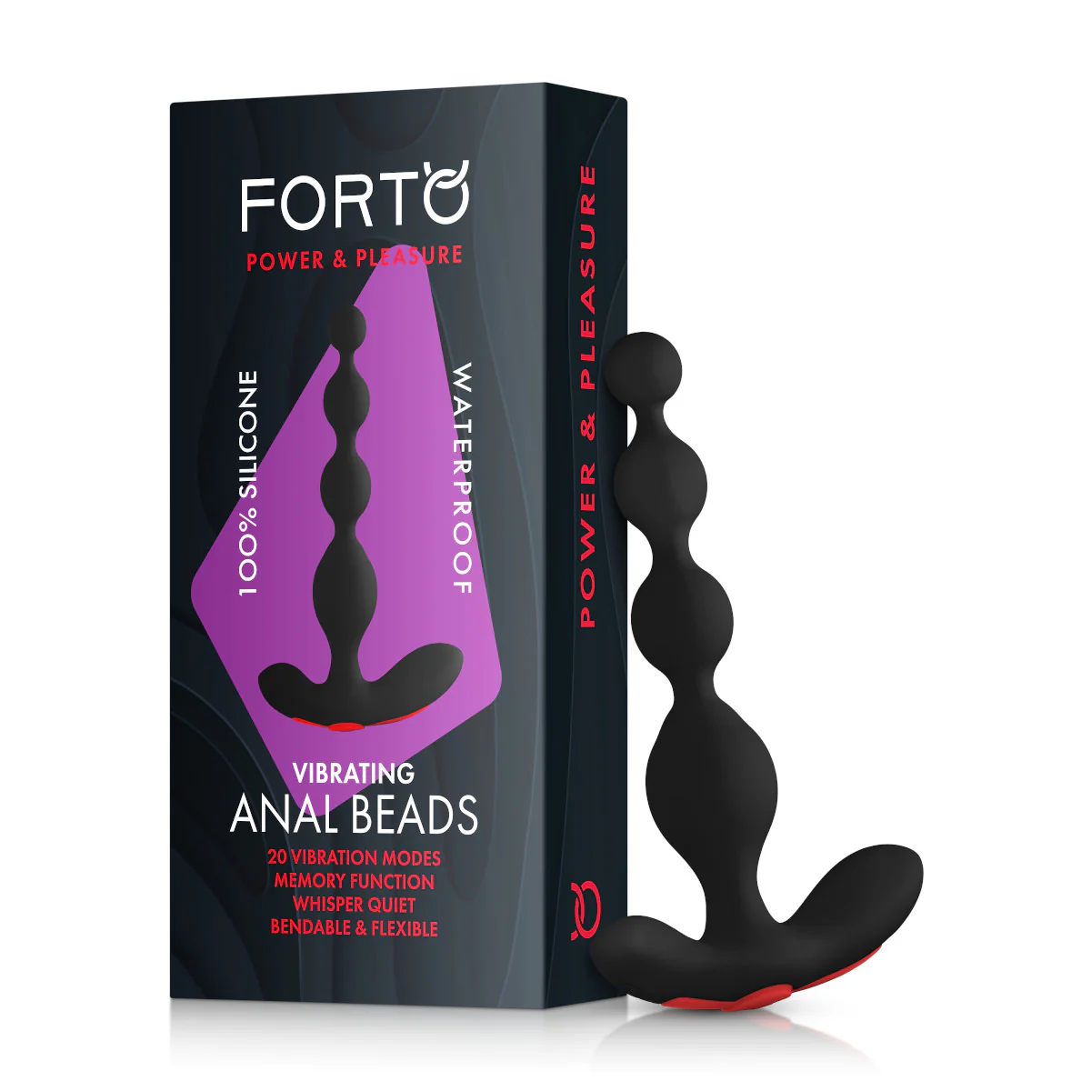 Forto Vibrating Silicone Anal Beads - Image 5