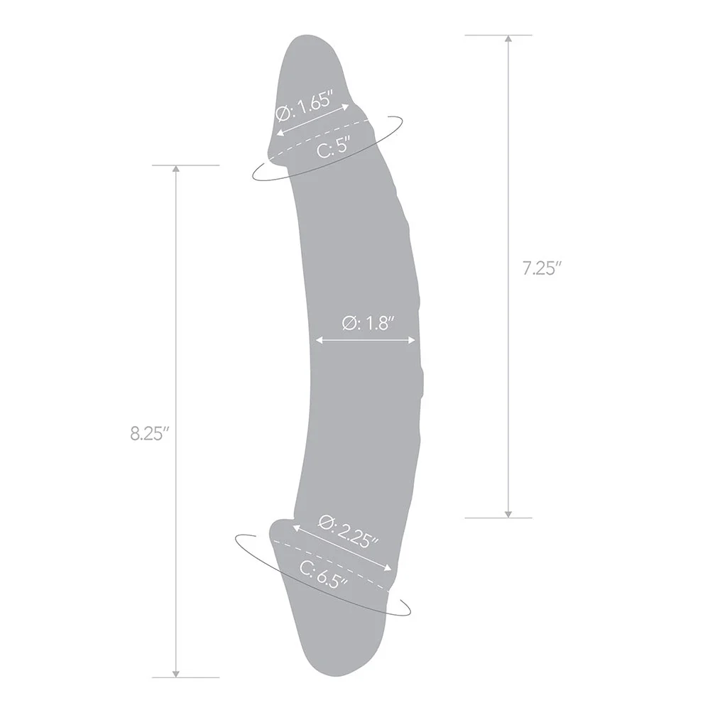 GLAS Realistic Girthy Glass Double Dong - Image 5