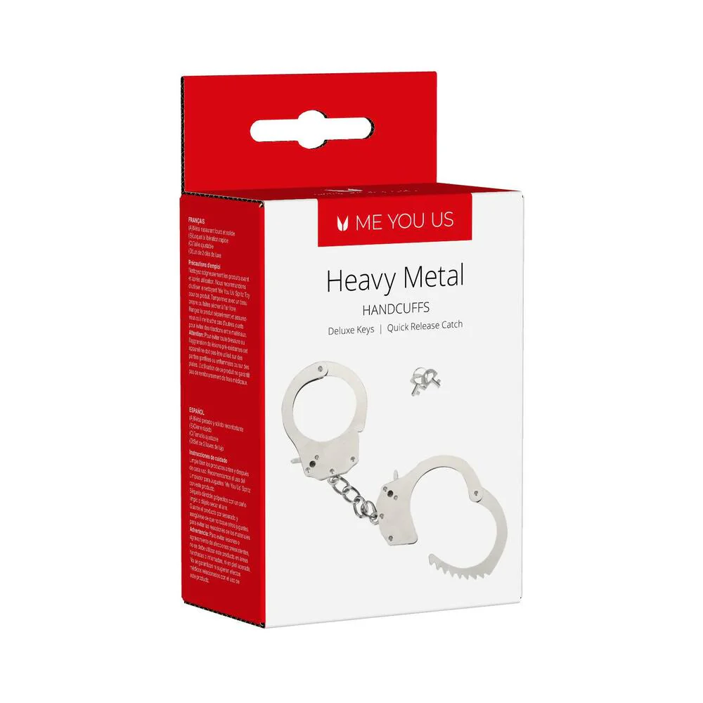 Me You Us Heavy Metal Handcuffs - Image 2
