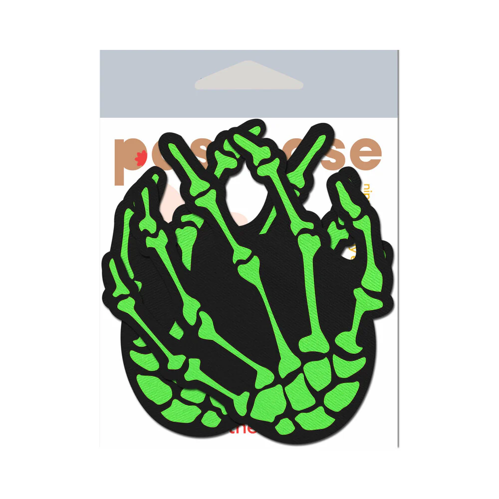 Pastease Zombie Neon Green Nipple Pasties - Image 2