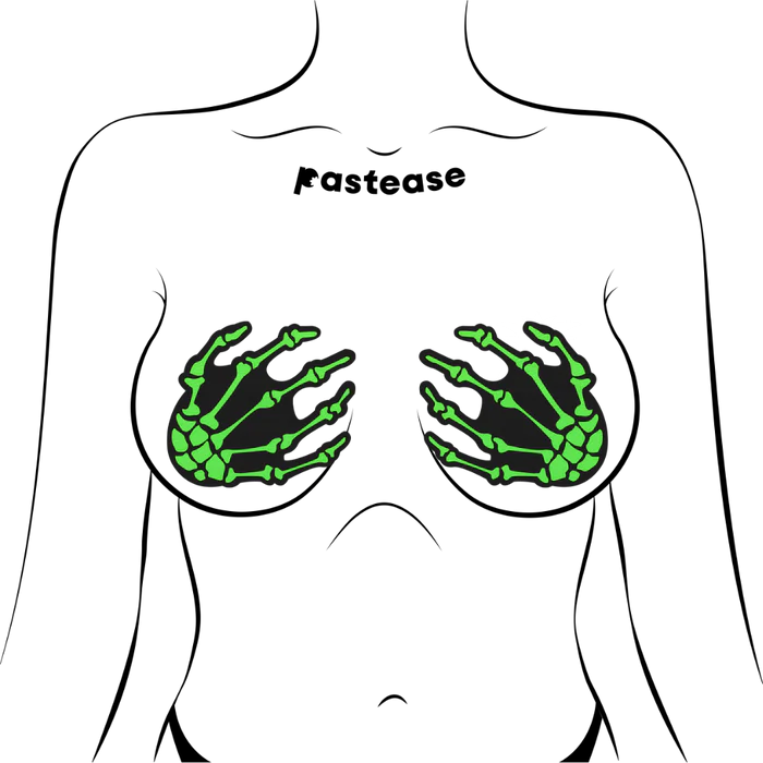 Pastease Zombie Neon Green Nipple Pasties - Image 3