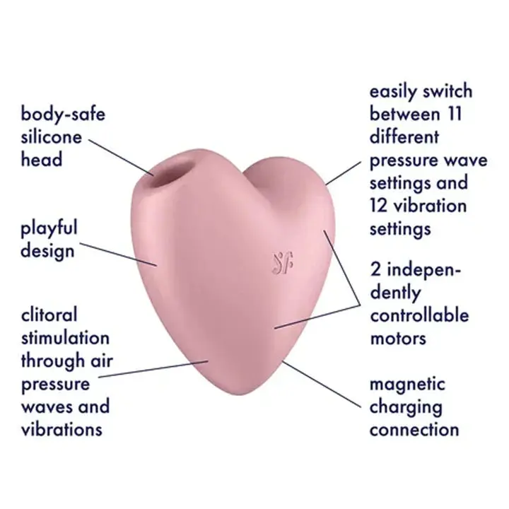 Satisfyer Cutie Heart Air Pulse Stimulator + Vibrator - Image 5