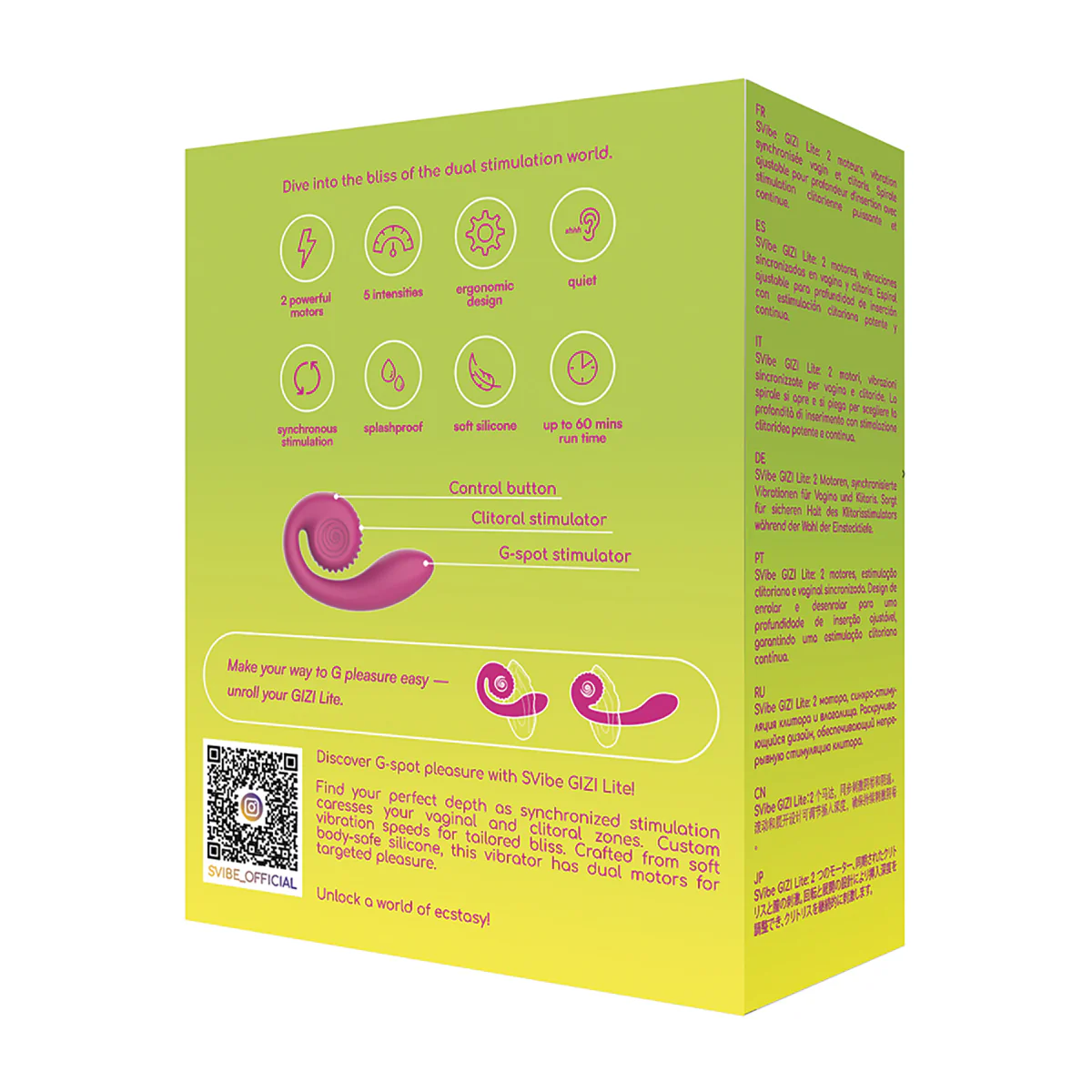 Snail Vibe Gizi Lite Dual Motor Rabbit Style Compact Vibrator - Image 7