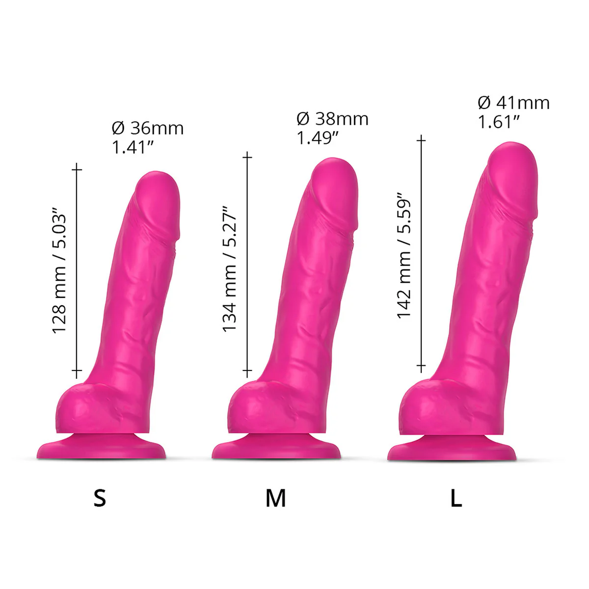 Strap-On-Me Sliding Skin Realistic Dual Density Dildo - Image 7