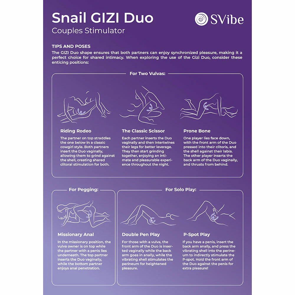 SVibe Snail GIZI DUO Couples Stimulator - Image 7