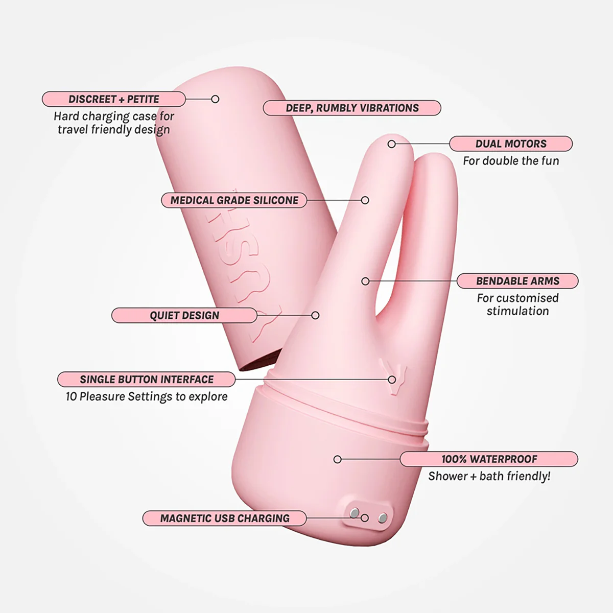 VUSH Swish Dual Tip Vibrator - Image 3